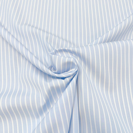 Cotton Poplin 5567 - light blue/white striped Cotton Poplin 5567 - light blue/white striped