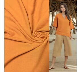 VJ COUPON Light Linen 4959 - light orange 125+50 X150CM VJ COUPON Light Linen 4959 - light orange 125+50 X150CM