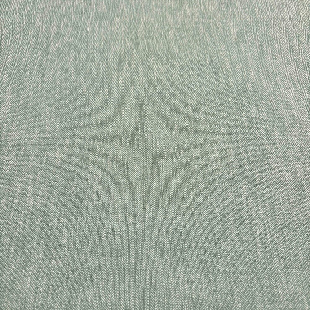 Lin et coton LK03 - vert poudré/blanc