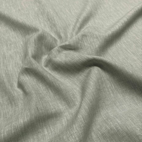 Lin et coton LK03 - vert poudré/blanc