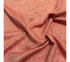 Lin et coton LK07 - rouge/blanc
