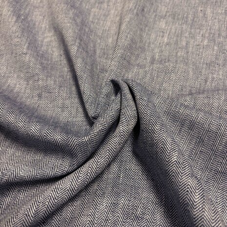 Lin et coton LK08 - bleu foncé/blanc Lin et coton LK08 - bleu foncé/blanc
