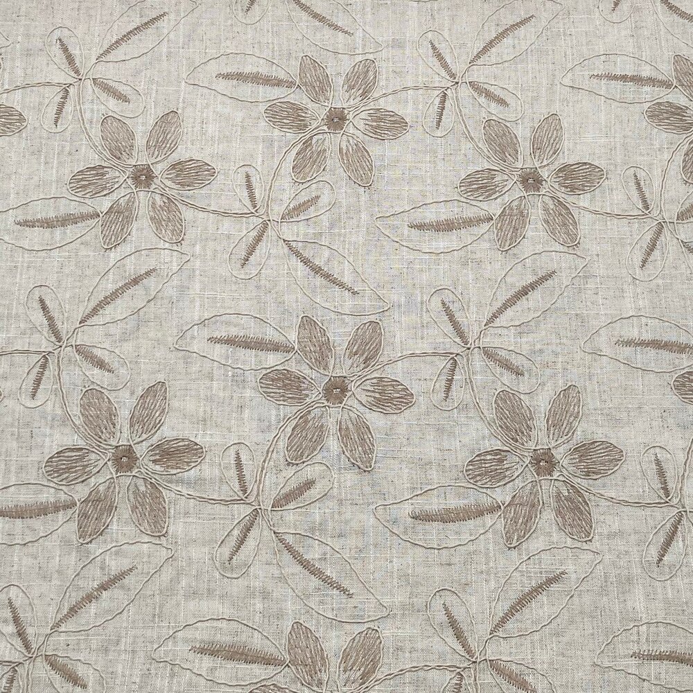 VJ COUPON - Linen Viscose Embroidered AA39 70X140CM