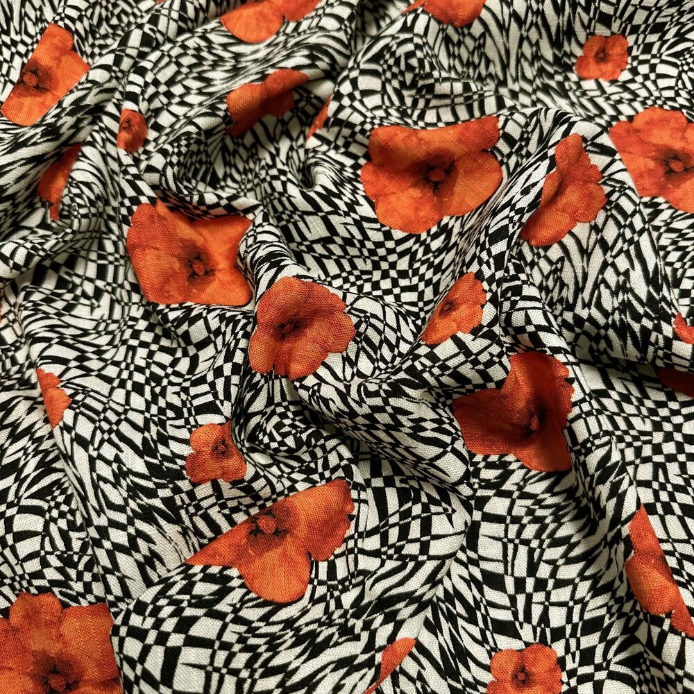 VJ COUPON - Linen Viscose Inkjet 4987 170X140CM VJ COUPON - Linen Viscose Inkjet 4987 170X140CM