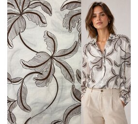 COUPON VJ - Batiste de coton brodée 5500 110 (FT)+45X140CM