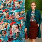 VJ COUPON - Bamboe Jersey Dessin - 5268 80X150CM VJ COUPON - Bamboe Jersey Dessin - 5268 80X150CM
