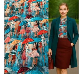 VJ COUPON - Bamboe Jersey Dessin - 5268 80X150CM VJ COUPON - Bamboe Jersey Dessin - 5268 80X150CM