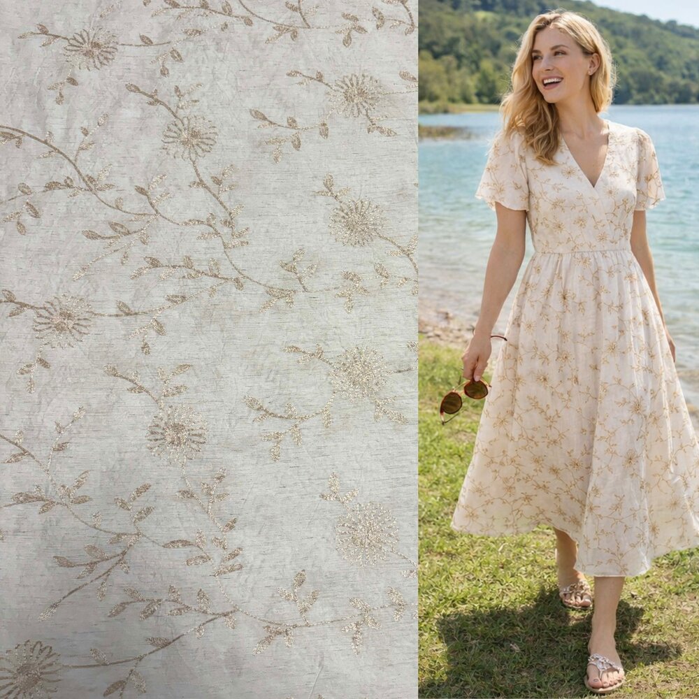 VJ COUPON - Embroidered Viscose 5449 115X140CM