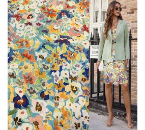 VJ COUPON Lin Viscose Jet d'encre 5071 90+185X140CM VJ COUPON Lin Viscose Jet d'encre 5071 90+185X140CM