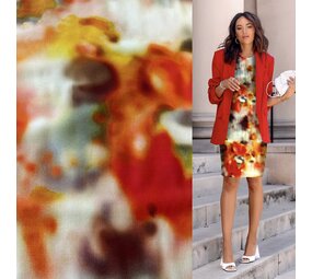 VJ COUPON Popeline extensible en viscose 5003 90 x 140 cm