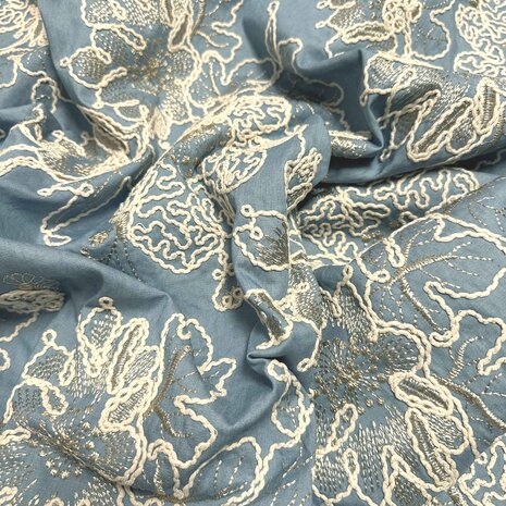 Jean brodé VJ COUPON 5027 70 x 140 cm Jean brodé VJ COUPON 5027 70 x 140 cm