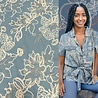VJ COUPON Embroidered Jeans 5027 70X140CM