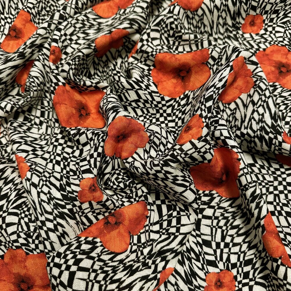 VJ COUPON - Linen Viscose Inkjet 4987 135X140CM VJ COUPON - Linen Viscose Inkjet 4987 135X140CM