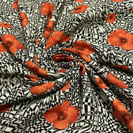 VJ COUPON - Linen Viscose Inkjet 4987 135X140CM VJ COUPON - Linen Viscose Inkjet 4987 135X140CM