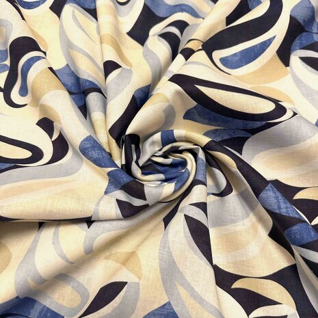 VJ COUPON  – Leinen-Baumwolle-Tintenstrahldrucker 4477, 90 x 140 cm