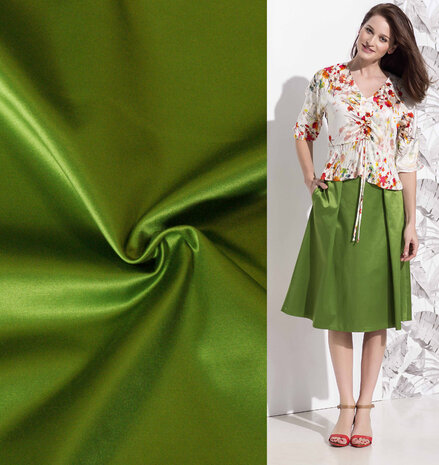 VJ COUPON– Glänzender Baumwollstoff Uni S16 – limettengrün, 130 x 140 cm VJ COUPON– Glänzender Baumwollstoff Uni S16 – limettengrün, 130 x 140 cm