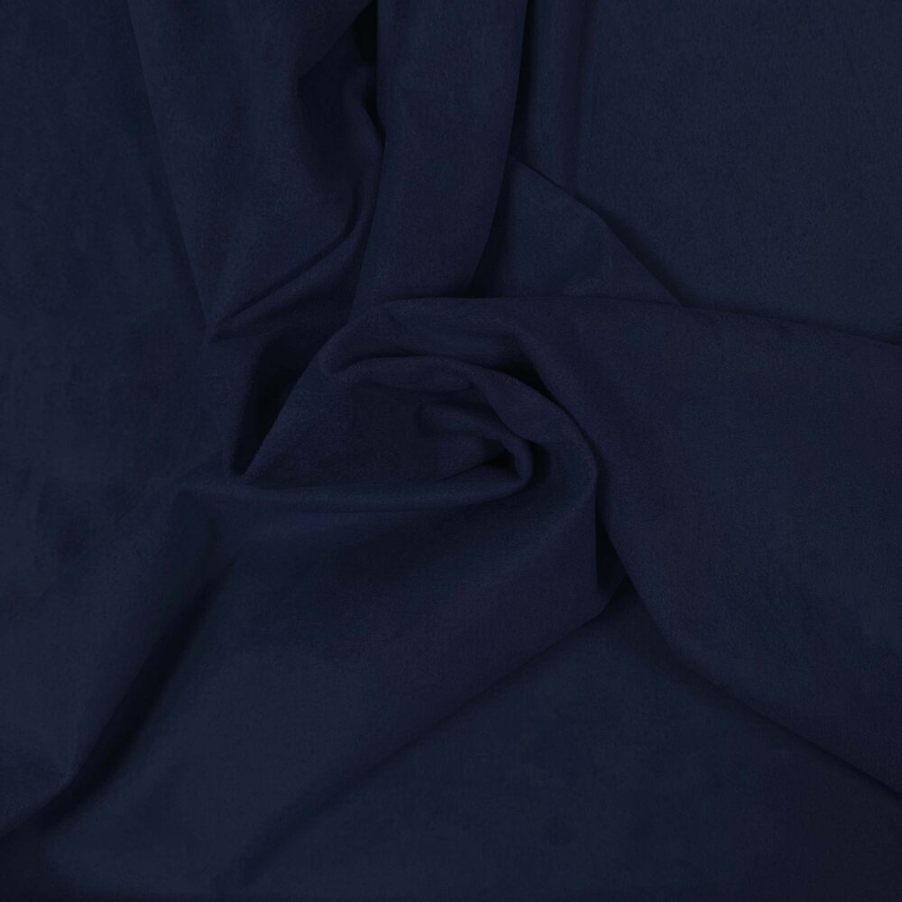VJ COUPON -  Suedine Stretch SU23 - nacht blauw 100X148CM