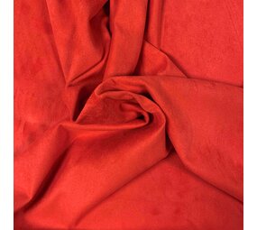 VJ COUPON Suedine Stretch SU08 - bright red 100X148CM (VLK)