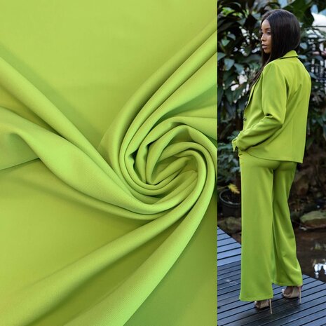 COUPON VJ Terlenka 4-Way Stretch TS27 - Citron vert 100 x 147 cm COUPON VJ Terlenka 4-Way Stretch TS27 - Citron vert 100 x 147 cm