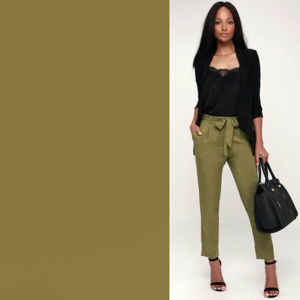 VJ COUPON Terlenka 4-Way Stretch TS16 - vert olive 60 x 147 cm