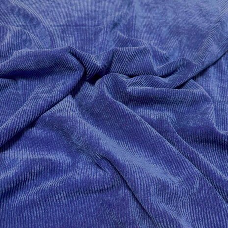 COUPON VJ - Velours côtelé extensible - CS10 - Cobalt 70 x 140 cm