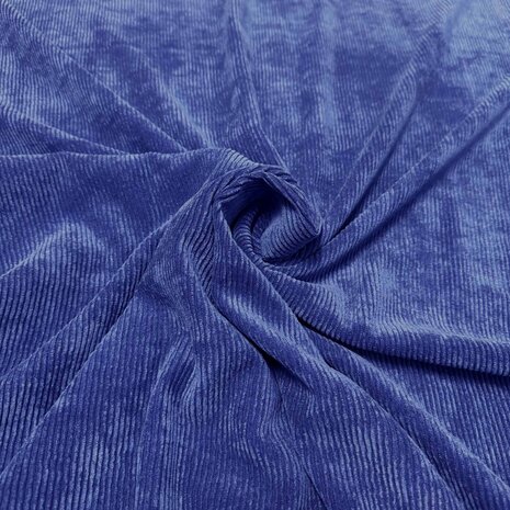 COUPON VJ - Velours côtelé extensible - CS10 - Cobalt 70 x 140 cm