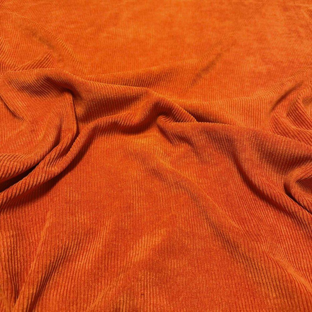 COUPON VJ - Velours côtelé extensible - CS16 - Orange 100 x 140 cm COUPON VJ - Velours côtelé extensible - CS16 - Orange 100 x 140 cm