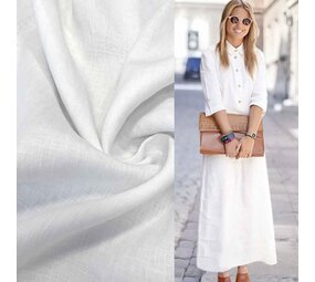 VJ COUPON - Linen Super Fine LV08 - white 100+55X140CM (VLK) VJ COUPON - Linen Super Fine LV08 - white 100+55X140CM (VLK)