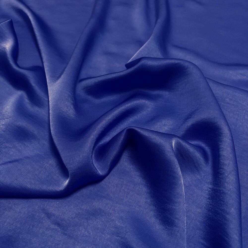 Satin extensible soyeux SI24 - bleu cobalt Satin extensible soyeux SI24 - bleu cobalt