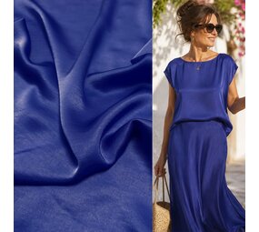 Seidiger Stretch-Satin SI24 – Kobaltblau Seidiger Stretch-Satin SI24 – Kobaltblau