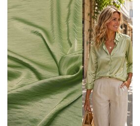 Seidiger Stretch-Satin SI25 – Pistaziengrün Seidiger Stretch-Satin SI25 – Pistaziengrün