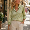 Silky Satin Stretch SI25 - pistachio green Silky Satin Stretch SI25 - pistachio green