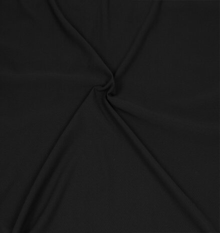 VJ COUPON Piqué Stretch PS04 - Schwarz 100X150CM (FT)