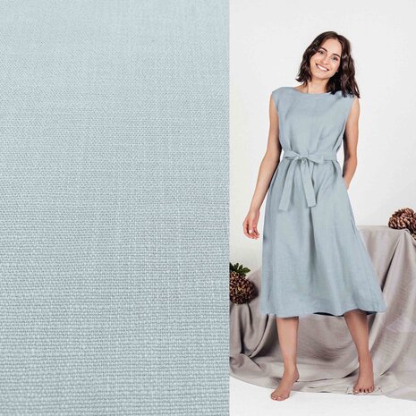 VJ COUPON - Stretch Linen L08 - soft blue 85X140CM VJ COUPON - Stretch Linen L08 - soft blue 85X140CM