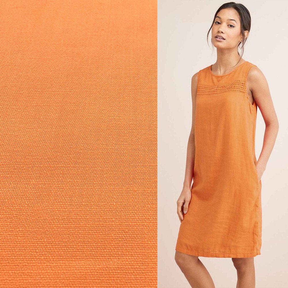 COUPON VJ - Lin extensible L29 orange 100 x 140 cm COUPON VJ - Lin extensible L29 orange 100 x 140 cm