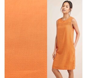 VJ COUPON -  Stretch Linnen L29 sinasappel  100X140CM