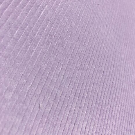 COUPON VJ - Velours côtelé extensible en coton AB15 - Lilas 50 x 140 cm
