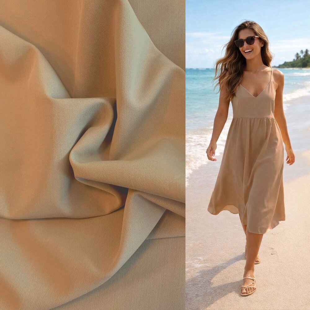 VJ COUPON– Gabardine Terlenka Stretch T10 – Beige 75X140CM VJ COUPON– Gabardine Terlenka Stretch T10 – Beige 75X140CM