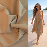 VJ COUPON - Gabardine Terlenka Stretch T10 - beige 75X140CM