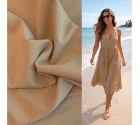 COUPON VJ - Gabardine Terlenka Stretch T10 - beige 75 x 140 cm