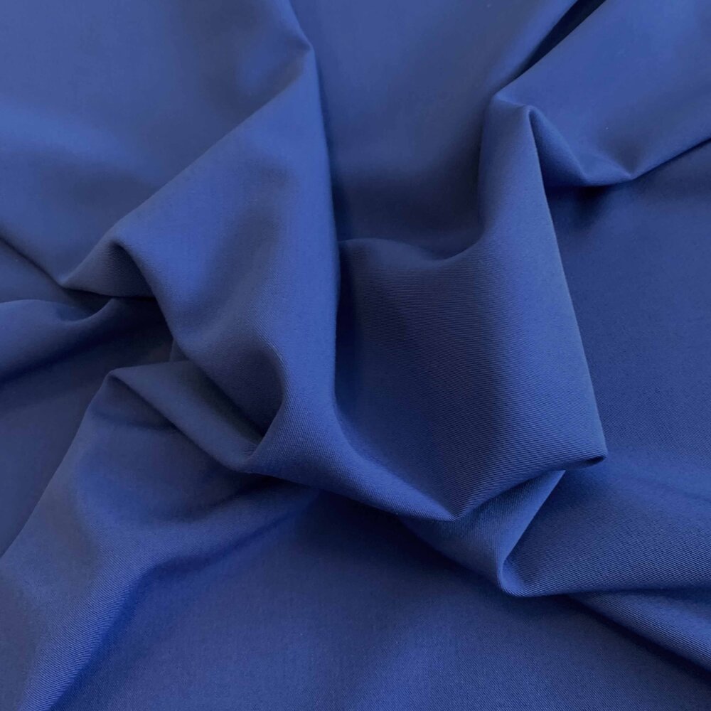 VJ COUPON Gabardine Terlenka Stretch T01 - kobalt blauw 70+90 X140CM