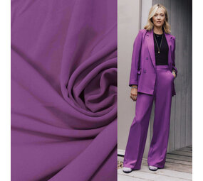 COUPON VJ Terlenka TS36 extensible dans les 4 sens - violet bohème 55+50 x 147 cm