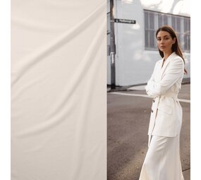 VJ COUPON 	Gabardine Terlenka Stretch (zwaar) WT91 - crème 120X145CM