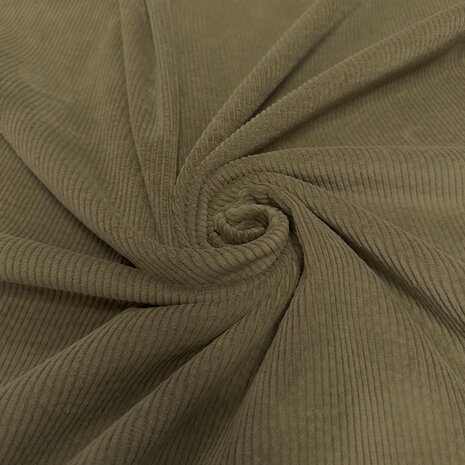 VJ COUPON - Cotton Corduroy Stretch AB34 - Olive Green 80X140CM