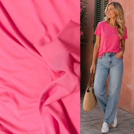 Viscose Jersey 5572 - Roze Viscose Jersey 5572 - Roze