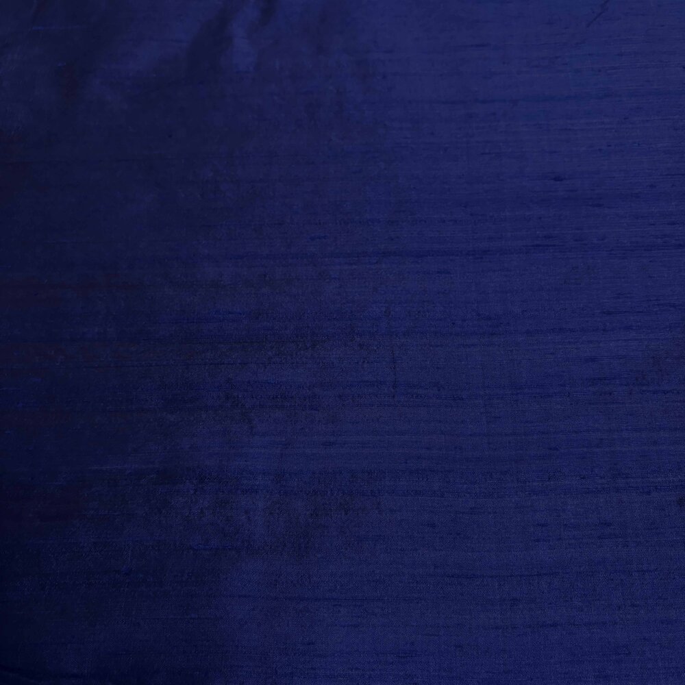 Dupion Silk D40 - cobalt/black melange Dupion Silk D40 - cobalt/black melange