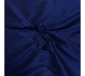 Dupion Silk D40 - cobalt/black melange