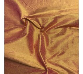 Dupion Silk D41 - golden yellow/fuchsia melange