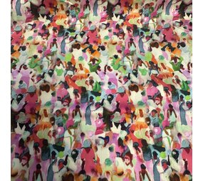 VJ COUPON Viscose Satijn Stretch AA77 90X138CM