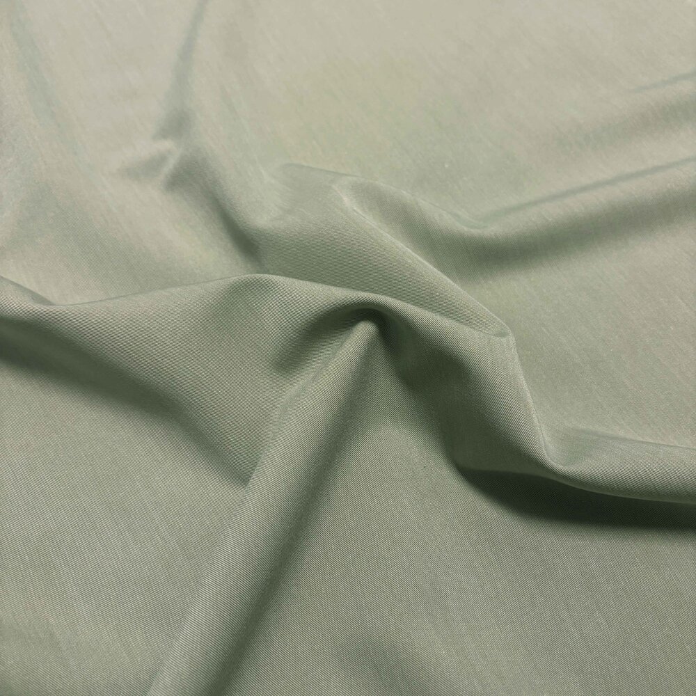 Gabardine Terlenka Stretch T59 - saliegroen melange